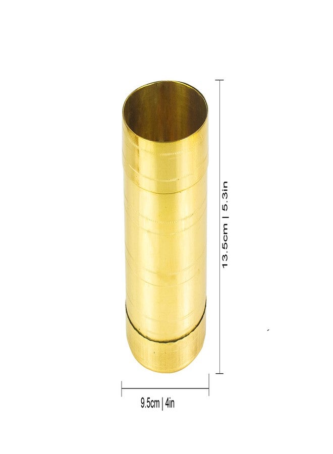 Spillbox وعاء قياس الأرز النحاسي Spillbox Padi Uzhakku، وعاء قياس تقليدي من Changazhi للأرز والحبوب، وعاء نيرا بارا من ولاية كيرالا، كوب، إبريق، قدح، وعاء للمنزل والمطبخ - (الحجم 3) - Image 3